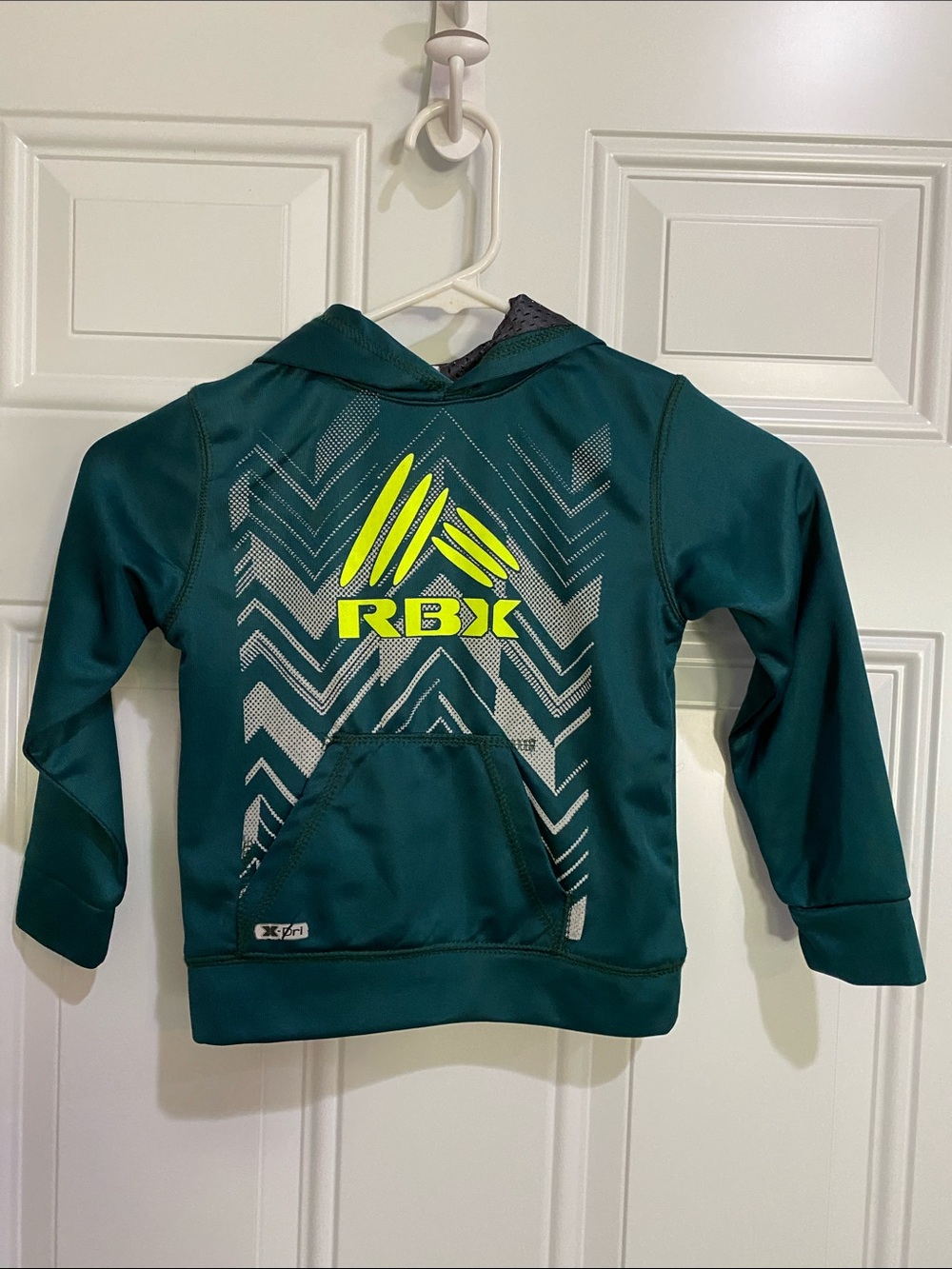 RBX Kids Teal Hooded Sweatshirt with Neon Yellow Logo